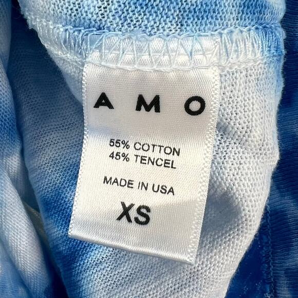 AMO Scoop Neck Tee Slub Jersey - Sky Tie Dye Size XS NWT $160 - Picture 11 of 11